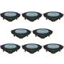 Imagem de Kit 8 Spot Authentic LED Redondo de Embutir Avant Branco com Corpo Preto Fosco 5w 6500k - Cód 865250576