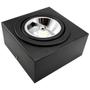 Imagem de Kit 8 Spot Plafon Sobrepor Box Quadrado AR111 Direcionável Preto + Led 12w