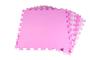 Imagem de Kit 8 Tapete Eva Infantil de 50x50X1cm Menina Tons de Rosa Tipo Tatame Placa de EVA para Quarto Brinquedoteca Decoração 