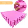 Imagem de Kit 8 Tapete Infantil EVA Estilo Piso Tatame 50x50cm 20mm ( 2m²) Grosso Emborrachado Crianças Bebes Academia Exercícios c/ Encaixe + Bordas Acabamento