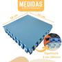 Imagem de KIT 8 TAPETE TATAME DE EVA GROSSO 50x50cm 20mm - DIVERSAS CORES (2m²) + 16 Bordas Criança Bebe Infantil  Yoga Pilates