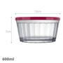 Imagem de Kit 8 Tigelas de Vidro Americano 600ml Tampa Colorida Nadir