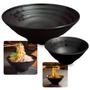 Imagem de Kit 8 Tigelas Onduladas Pretas Kanpai 300 Ml + 820 Ml (4 Cada) Melamina Premium Restaurante Japones Bestfer
