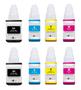 Imagem de Kit 8 Tinta BK C M Y G3110 G4100 G3100 G1100 G2100 G-190