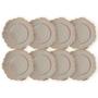 Imagem de Kit 8 Un Sousplat Bege C/ Dourado Polipropileno 33Cm Rafimex