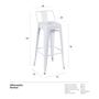 Imagem de KIT - 8 x banquetas altas Iron Tolix com encosto - 76 cm -
