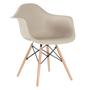 Imagem de KIT - 8 x cadeiras Charles Eames Eiffel DAW com braços - Base de madeira clara -