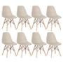 Imagem de KIT - 8 x cadeiras Charles Eames Eiffel DSW - Base de madeira clara
