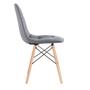 Imagem de KIT - 8 x cadeiras estofadas Eames Eiffel Botonê - Base de madeira clara