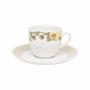 Imagem de Kit 8 Xícaras Cafézinho Coup Golden Oxford Porcelana Borda Em Ouro 75ml