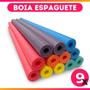 Imagem de Kit 9 Boia Macarrão Espaguete Flutuador Natação Com Furo Cores Sortidas
