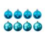 Imagem de Kit 9 Bolas De Natal Mista 6cm Azul Decoração Árvore