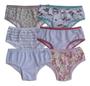 Imagem de Kit 9 Calcinha Infantil Com Viés Algodão Moda Íntima Sortida