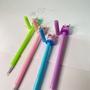 Imagem de Kit 9 canetas coloridas de coelhinho para escrever suas historias na escola em qualquer lugar