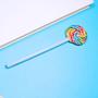 Imagem de Kit 9 canetas em gel  formato de pirulito colors papelaria fofa escolar