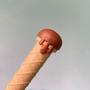 Imagem de Kit 9 canetas formato de casquinha de sorvete divertidas