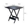 Imagem de Kit 9 Conjuntos de Mesa Dobravel com 4 Cadeiras de Madeira 70x70 para Restaurante e Bar - Preto