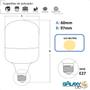 Imagem de Kit 9 Lampada Led Bulbo 20W Branco Neutro 4000K Alta Potencia