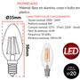 Imagem de Kit 9 Lampada Led Vela Filamento Clear 4w Branco Neutro 4000k E14