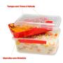 Imagem de Kit 9 Marmitas Com Trava e Válvula 1,5L Microondas Freezer