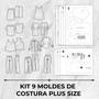 Imagem de Kit 9 moldes de costura plus size by Marlene Mukai