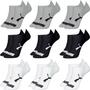 Imagem de Kit 9 Pares Meias Puma Sapatilha Algodão Cano Baixo Meia Soquete Adulto Masculino Feminino Original
