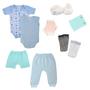Imagem de Kit 9 Pecas Roupas Bebe Body Mijao Joelheiras Shorts Enxoval
