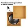 Imagem de Kit 9 Ralo Oculto Invisível Quadrado 10x10cm Plástico Com Tela Para Banheiro - AMZ