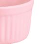 Imagem de Kit 9 Ramekin Canelado De Cerâmica Porta Molho Porção Caldos Molheira Rosa 180ml