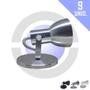 Imagem de Kit 9 Spot Direcional Sobrepor Teto Parede Loja Articulado Aluminio com Base p Lampada LED Bulbo E27