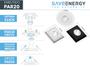 Imagem de Kit 9 Spot Embutir Redondo Recuado Par20 Branco + Lâmpada Led 4,8w 2700k