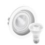 Imagem de Kit 9 Spot Embutir Redondo Recuado Par20 Branco + Lâmpada Led 4,8w 2700k
