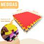 Imagem de Kit 9 Tapete Infantil Grande Antiderrapante Piso Em EVA Medida De 50X50X1 CM Colorido Para Bebê Criança Infantil Decoração Interativo 2,25 m²