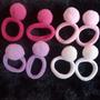 Imagem de Kit 9 unidades de fecho com 4 mini elástico rabico infantil com pompom estiloso