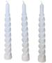 Imagem de Kit 9 Vela Espiral Natalina Decoração Branco Torcida De 20cm