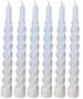 Imagem de Kit 9 Vela Espiral Natalina Decoração Branco Torcida De 20cm
