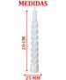 Imagem de Kit 9 Vela Espiral Natalina Decoração Branco Torcida De 20cm