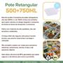 Imagem de Kit 96 Potes 500ml Com Tampa + Kit 96 Potes 750ml Transparente