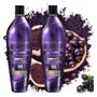 Imagem de Kit Açaí 1 Shampoo 1 Condicionador 1 Leave In 300ml Oriente Life