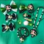 Imagem de Kit Acessórios  4 Laços + Kit Pulseira + 1 Cordão + Kit Presilha Artesanal  Super Poderosa Docinho