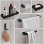 Imagem de Kit Acessórios Banheiro Completo 6 Peças Inox Lavabo Premium - Preto - Lojas RPM