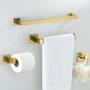 Imagem de Kit Acessórios Banheiro Inox 304 Dourado Luxo 4 Peças