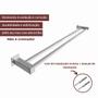 Imagem de Kit Acessórios Banheiro Lavabo 3 Peças Aço Inox 304 Q3D Toalheiros Ganchos