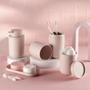 Imagem de Kit Acessórios Banheiro Lavabo Conjunto 4Pcs Ou - Rosa