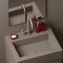 Imagem de Kit Acessórios Banheiro Lavabo Conjunto Organização 3 Pcs Plástico Saboneteira Porta Escova e Sabão