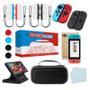 Imagem de Kit Acessórios Nintendo Switch 12 em 1 - Case Capa Película Grips Dock Suporte Strap