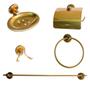 Imagem de Kit Acessórios P/ Banheiro Aço Inox 5 Peças Dourado