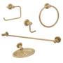 Imagem de Kit Acessórios Para Banheiro 100% Metal Gold/Dourado 5 Peças