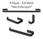 Imagem de Kit Acessórios Para Banheiro Black Full Metal 4 Peças Full