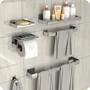 Imagem de Kit Acessórios Para Banheiro Inox Com Adesivo 6 Peças ELG
